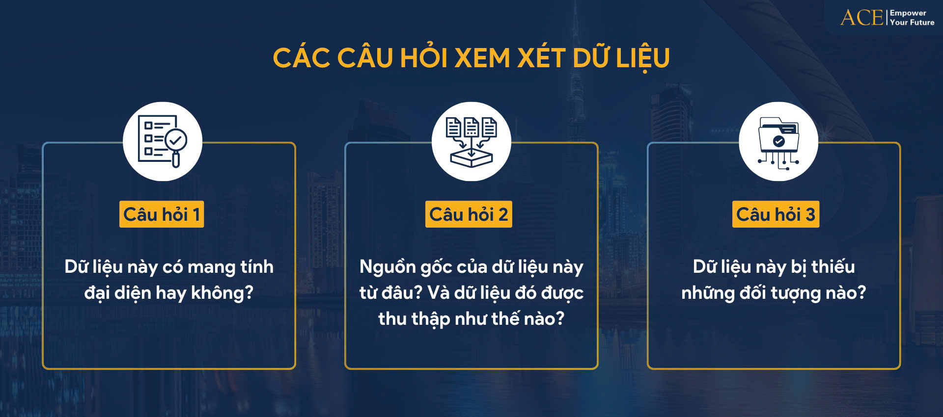 Các câu hỏi xem xét dữ liệu - ACE Academy