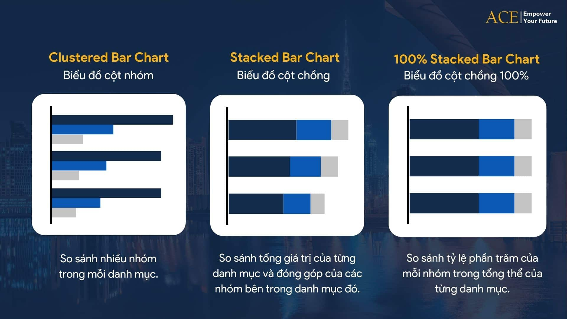 Các loại biểu đồ thanh ngang - ACE Academy