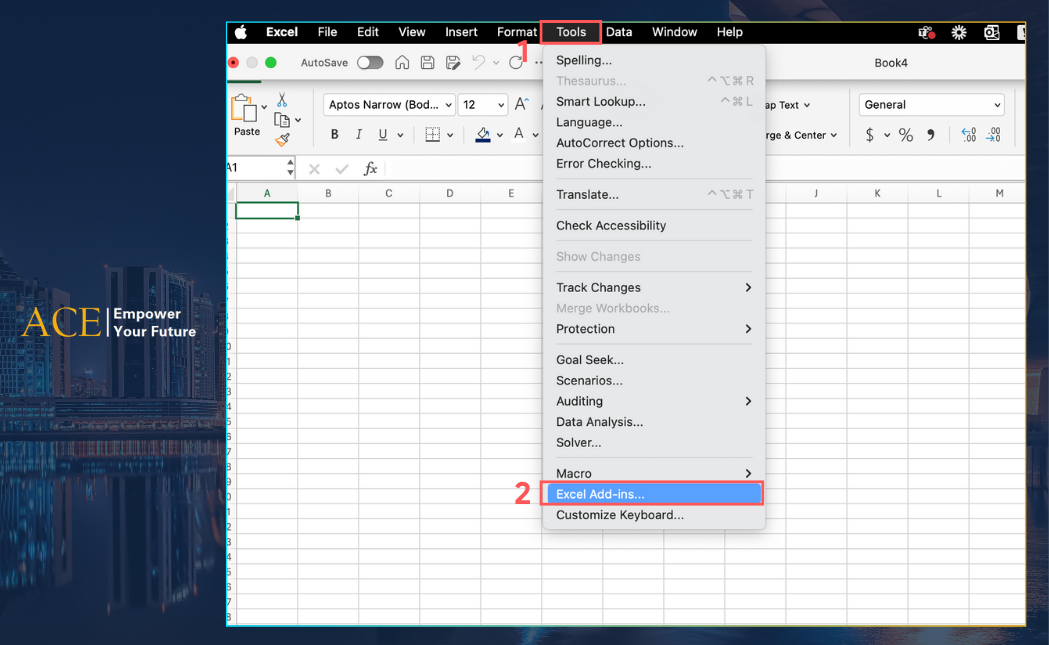 Cài Solver trong Excel cho Mac Os