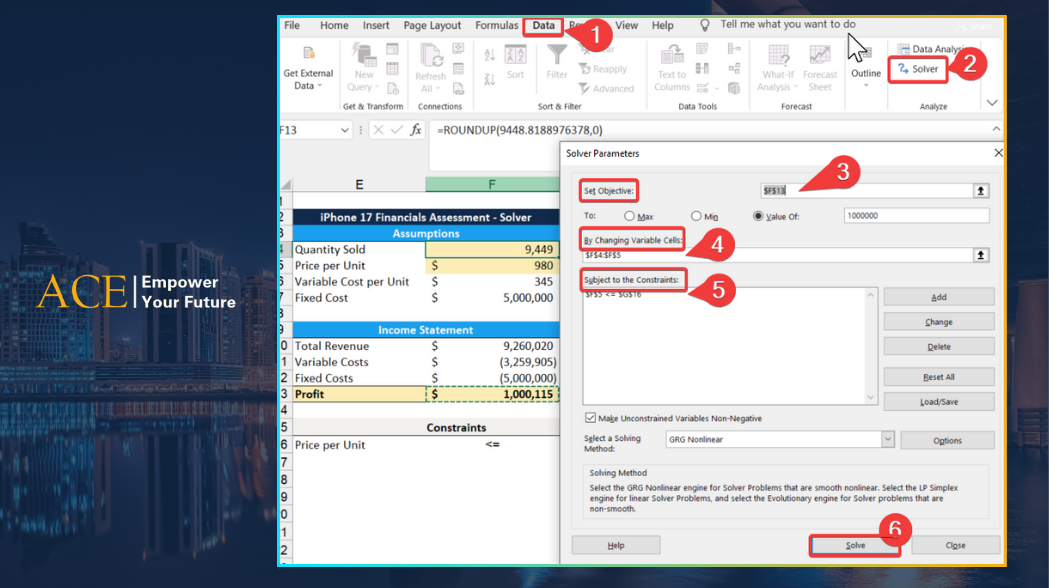 Cài Solver trong Excel cho Windows - ACE Academy
