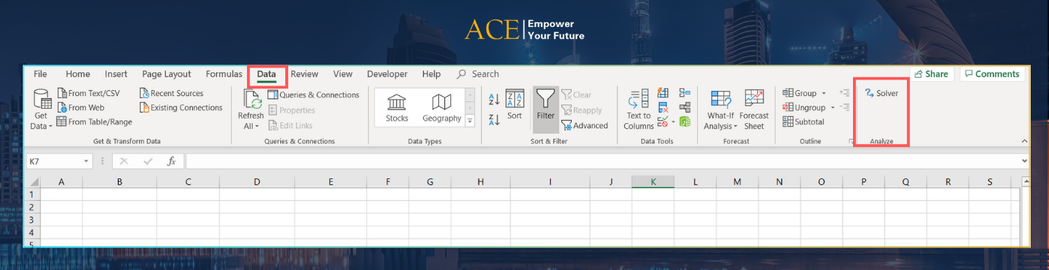 Cài Solver trong Excel cho Windows - ACE Academy