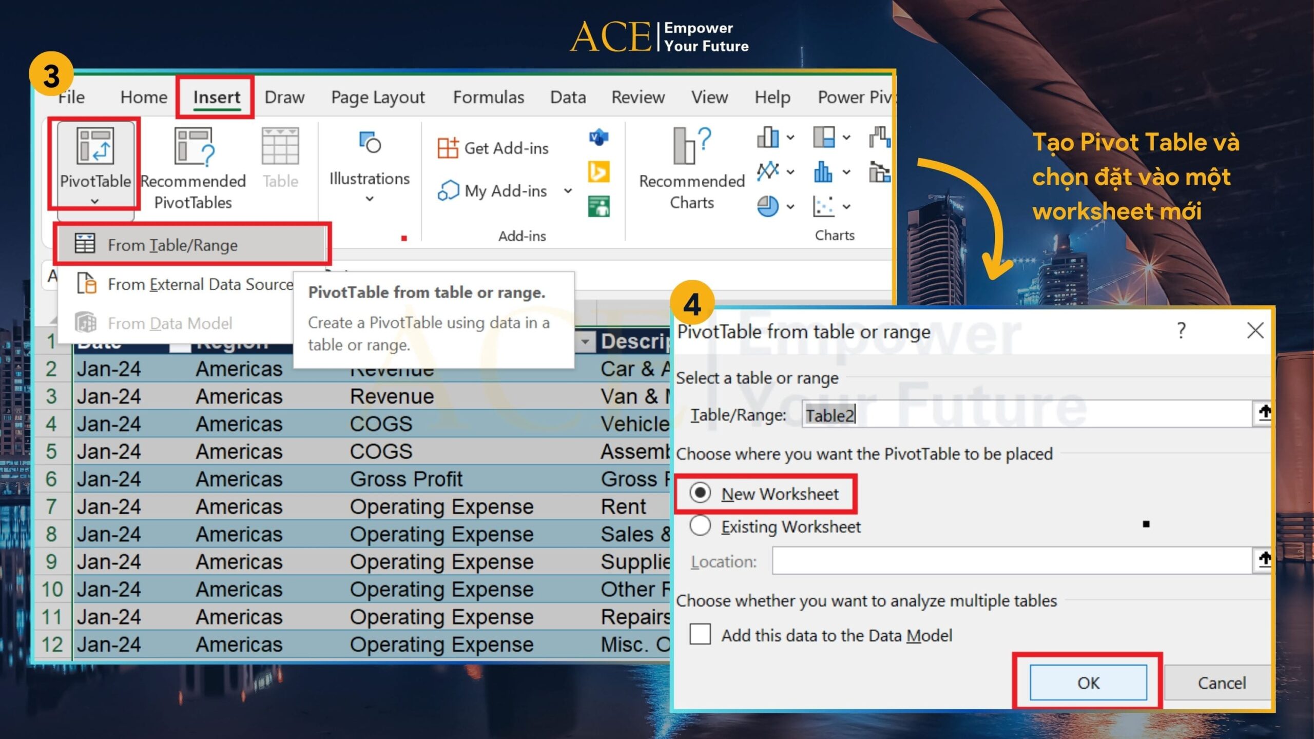 Pivot table trong excel
