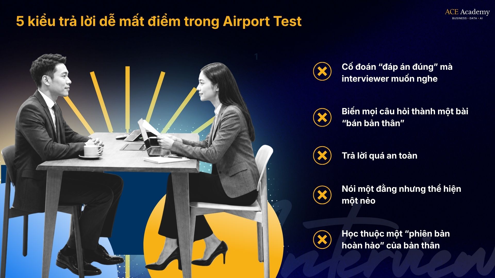 cách trả lời Airport Test
