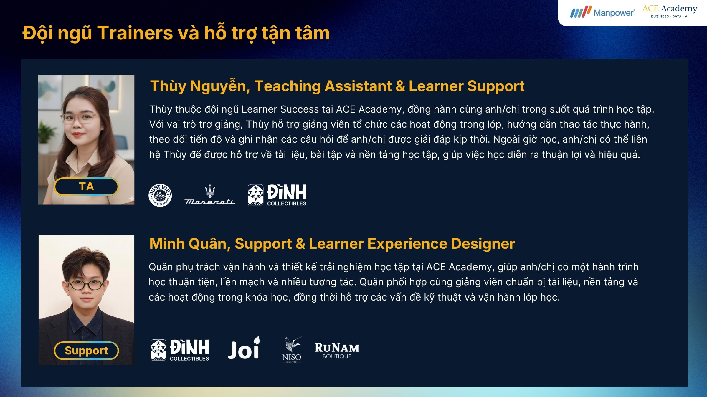 trợ giảng ACE Academy